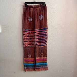 KPC Boho Pants 100%‎ Cotton Waist Size 26" Hippie Patchwork Y2K